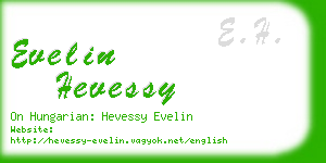 evelin hevessy business card